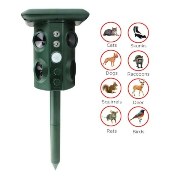 Solar  Animal Pest Repeller Outdoor Four Speakers Mechanical  X3W6 - Picture 3 of 6